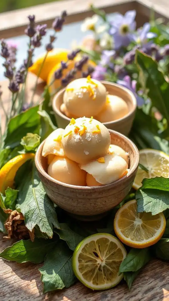 jerusalem artichoke citrus sorbet