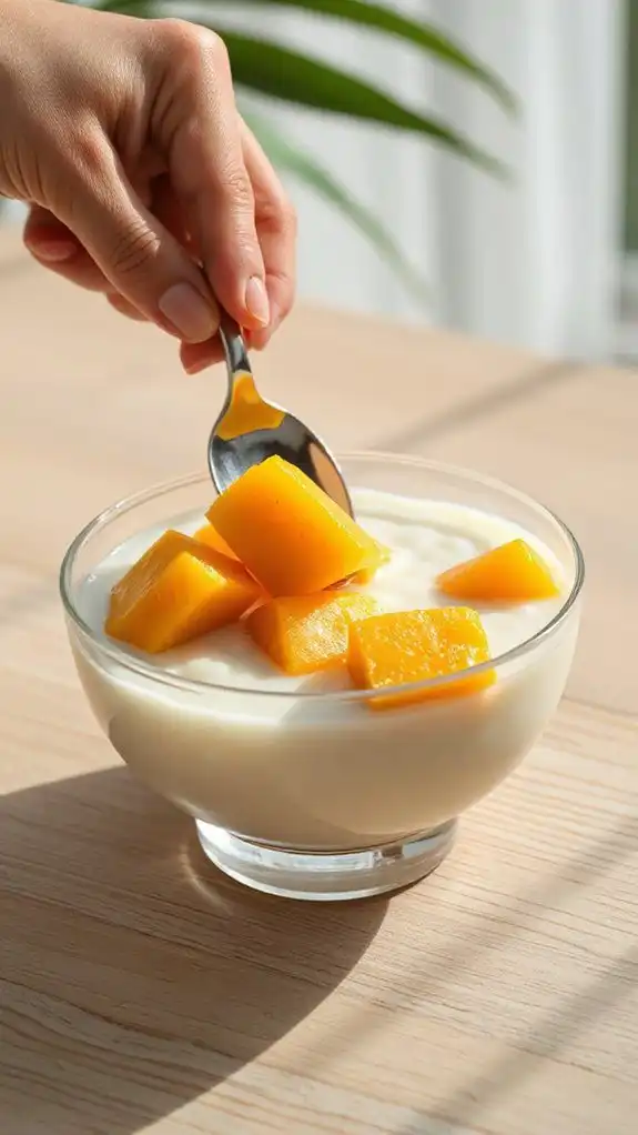 juicy tropical mango chunks