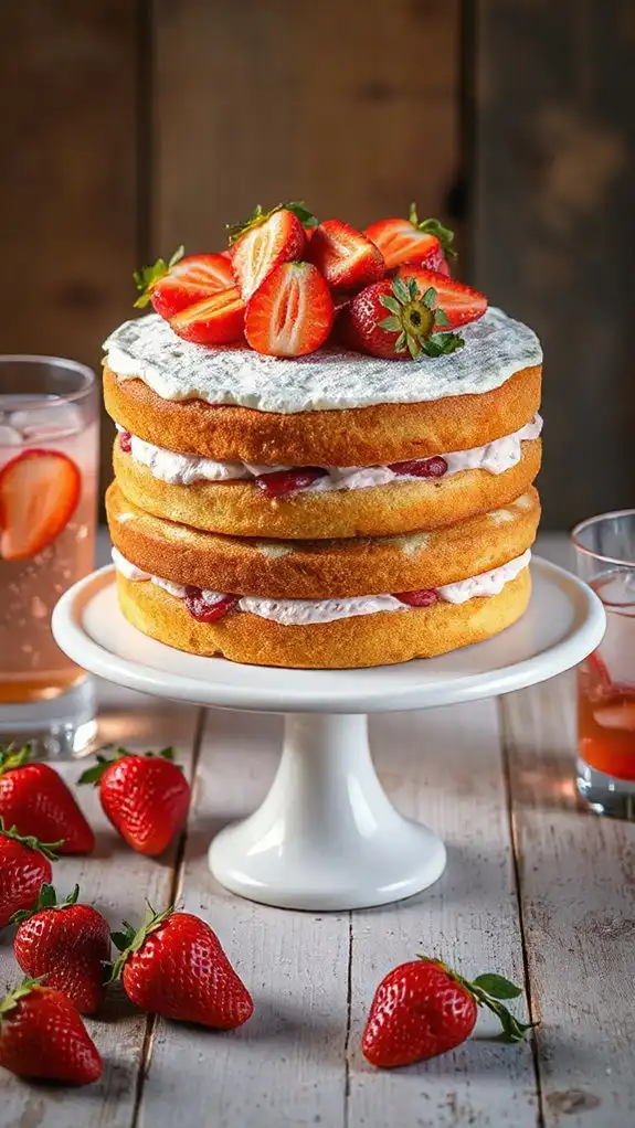 juneteenth strawberry soda cake