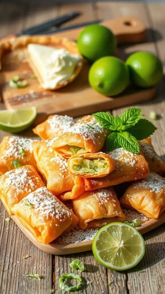 key lime dessert egg rolls