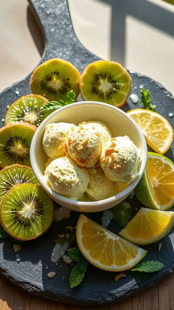 kiwi lime frozen summer treat