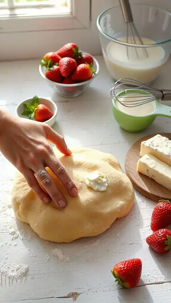 knead dough for eight minutes