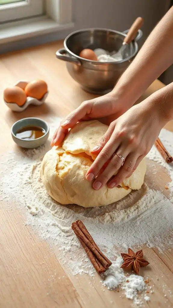 knead dough until smooth