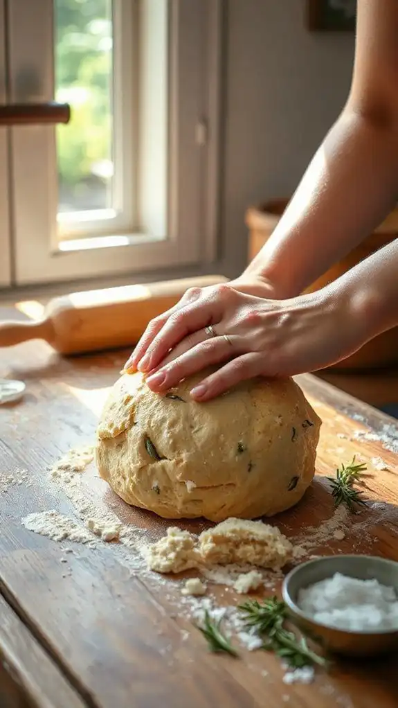 knead dough until smooth