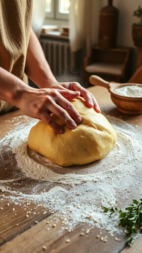knead dough until smooth