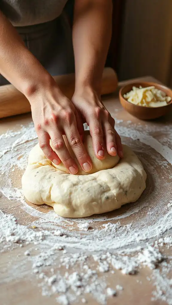 knead dough until smooth