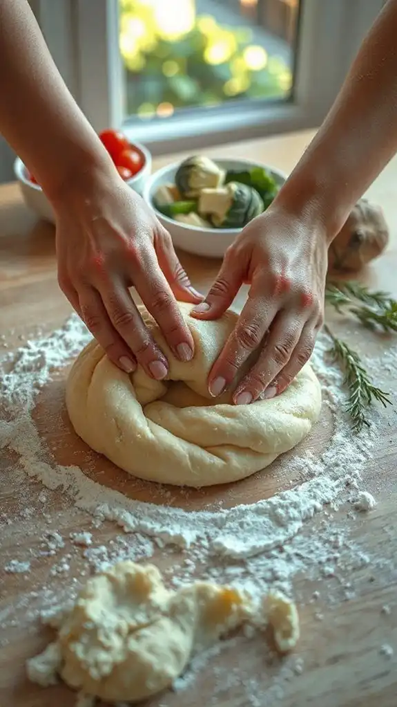 knead dough until smooth