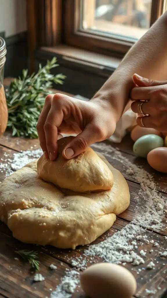 knead dough until smooth