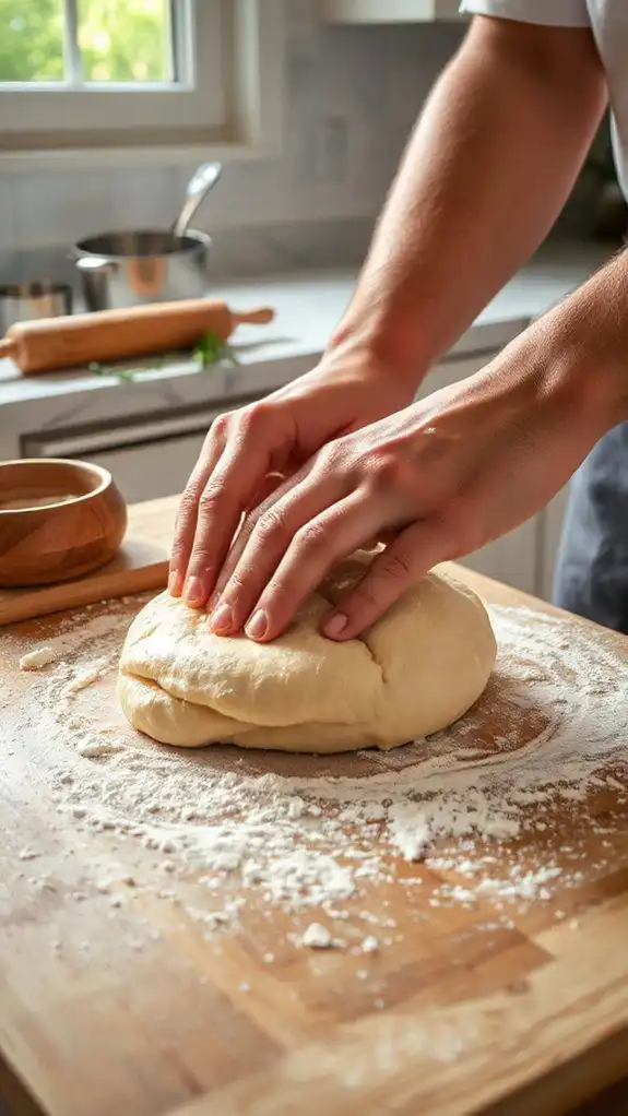 knead dough until smooth