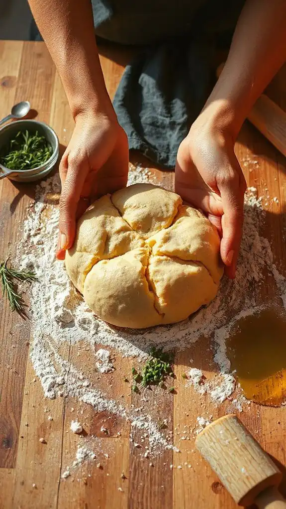 knead dough until smooth