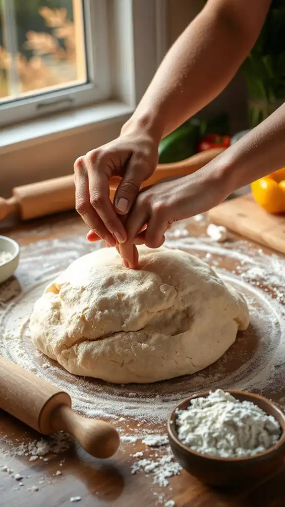 knead dough until stretchy