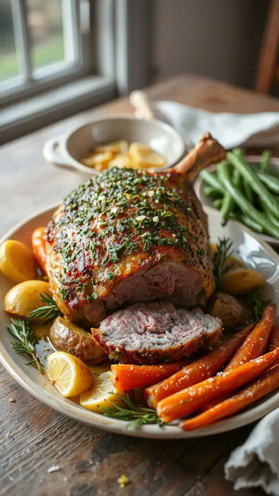 lamb with herb crusts