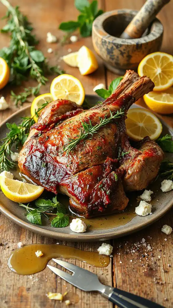 lamb with herb flavors