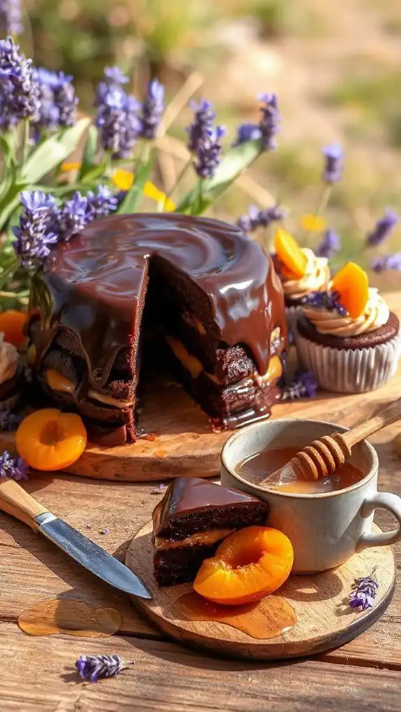 lavender infused chocolate cake