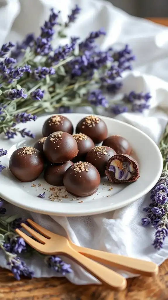lavender infused chocolate truffles