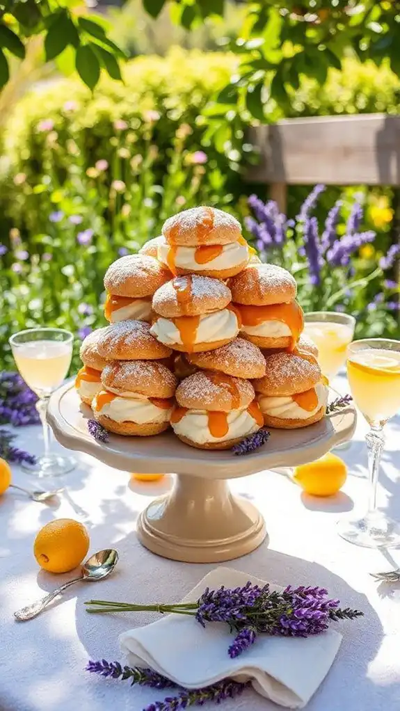lavender infused cream puffs