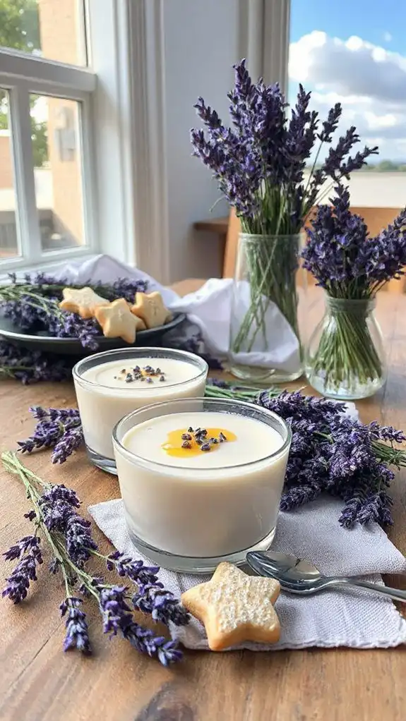 lavender infused creamy dessert
