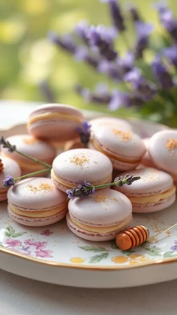 lavender infused elegant macarons