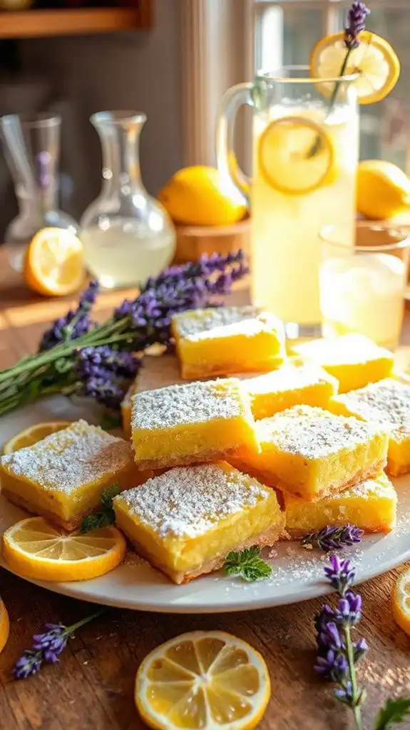 lavender infused lemon dessert bars