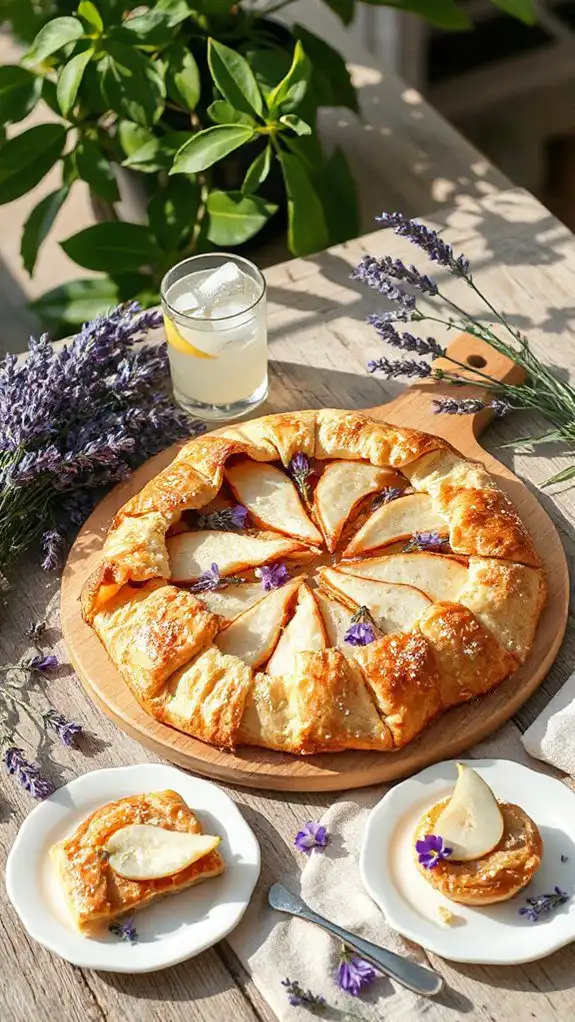 lavender infused pear galette