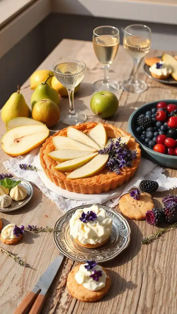 lavender infused pear tart recipe