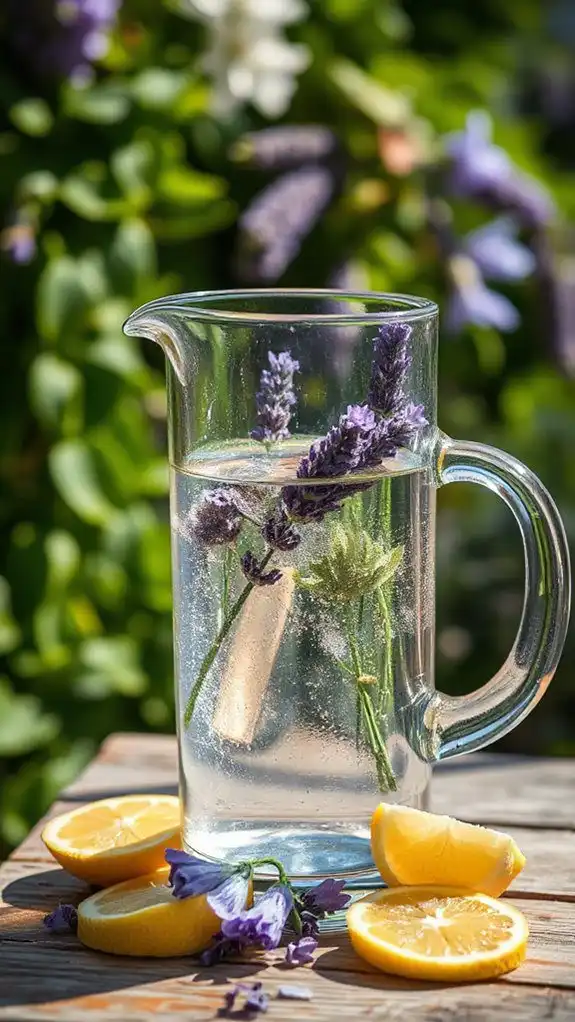 lavender infused water preparation