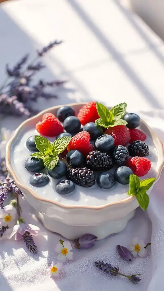 lavender tapioca dessert delight