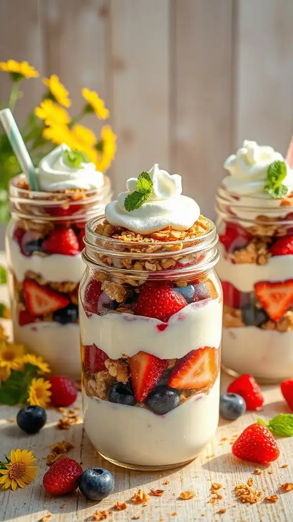 layered berry yogurt parfait