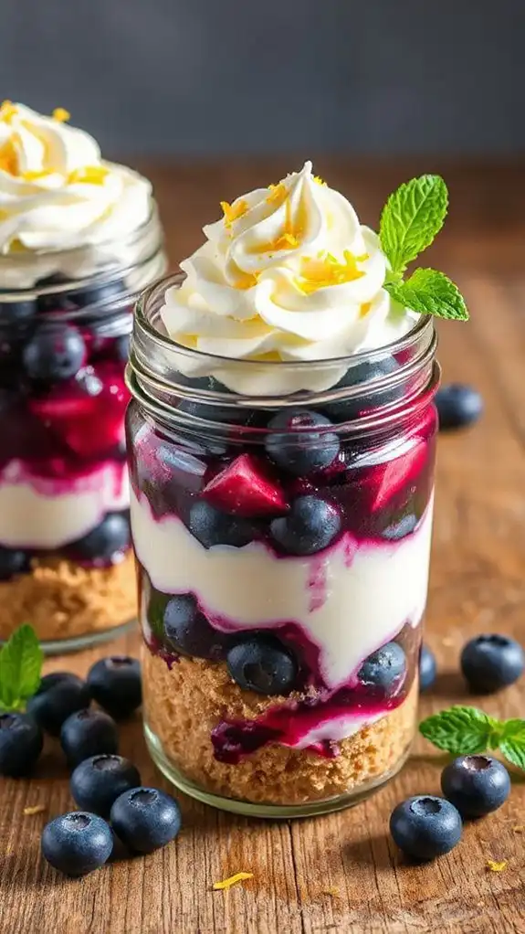 layered blueberry cheesecake parfait layered blueberry cheesecake parfait