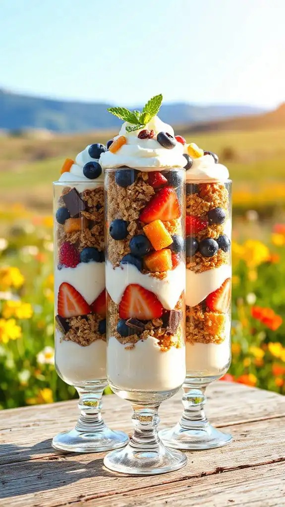 layered fruity yogurt parfaits layered fruity yogurt parfaits