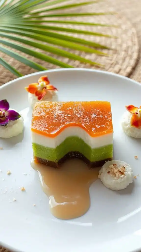layered pandan rice dessert