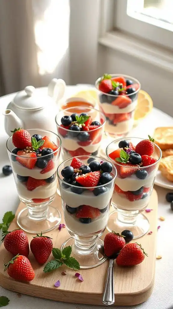 layered vegan berry parfaits