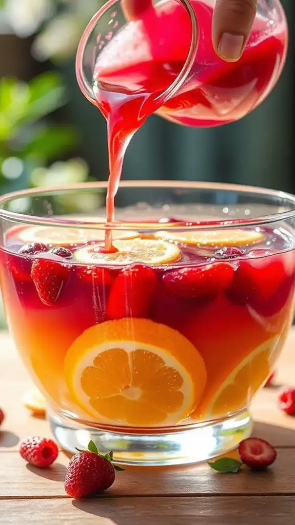layered vibrant fruit toppings