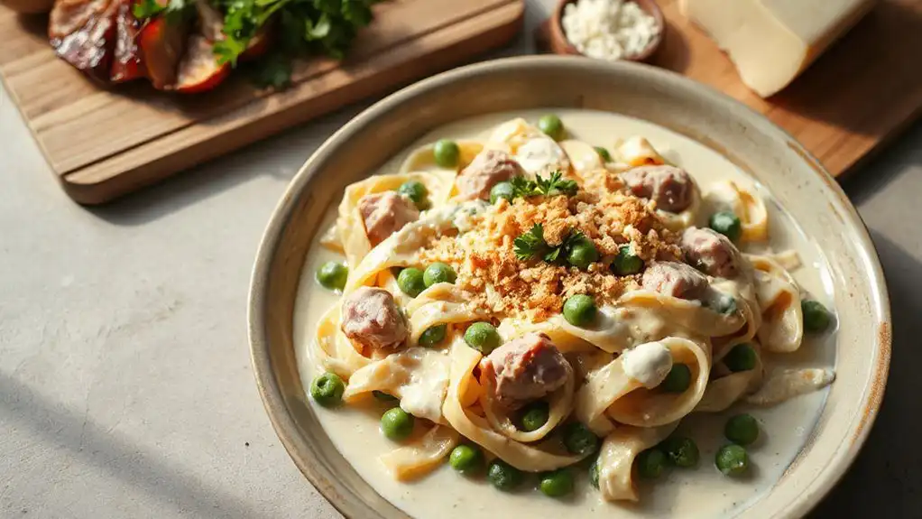 leftover ham pasta dish