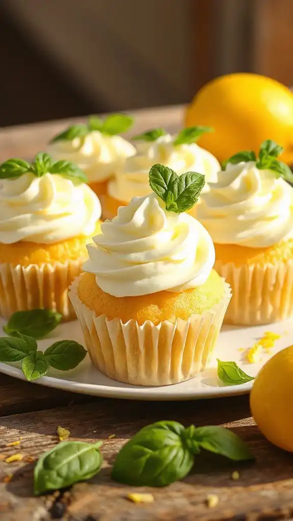 lemon basil cupcakes delight