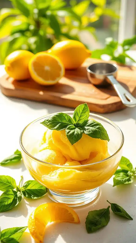 lemon basil summer refreshment
