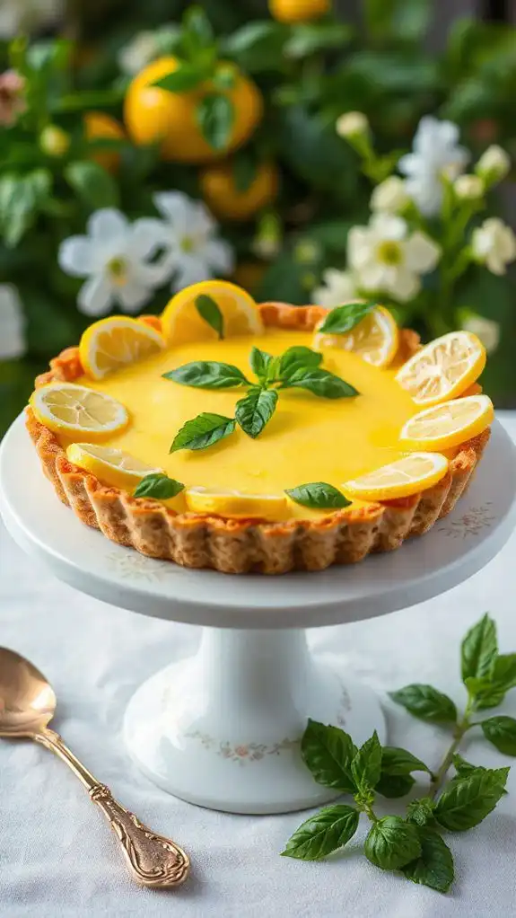 lemon basil tart delight