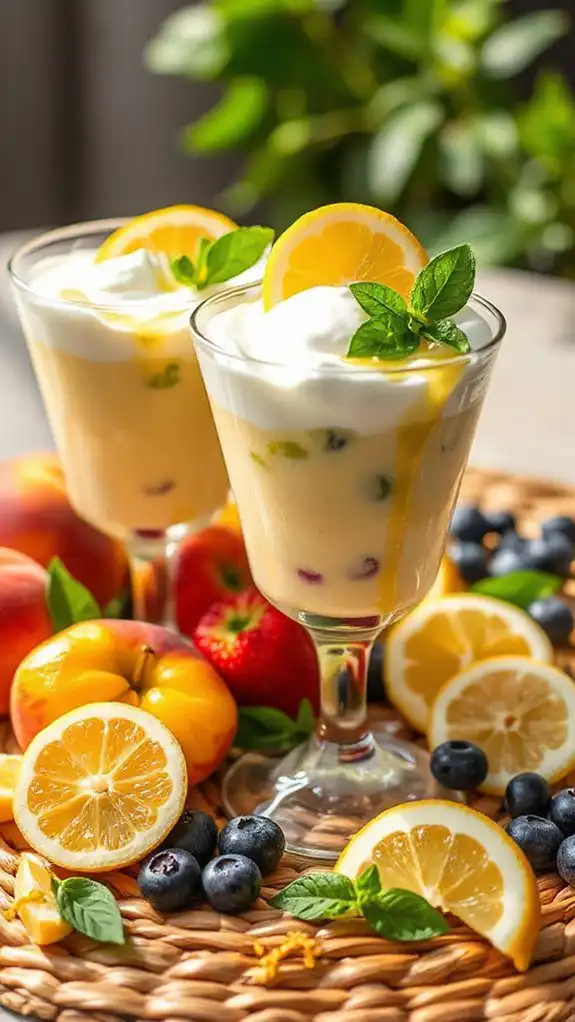 lemon basil yoghurt delight