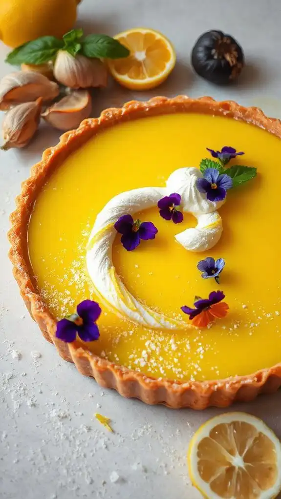 lemon black garlic tart delight