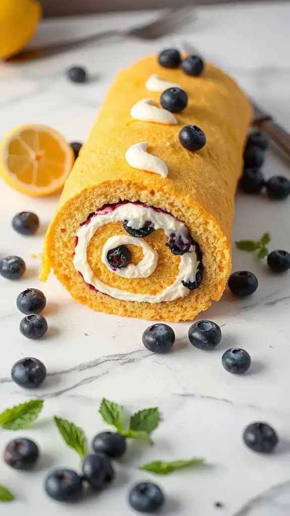 lemon blueberry cake roll