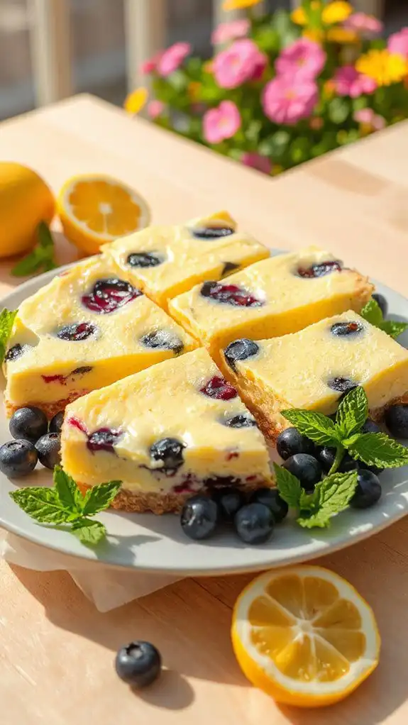 lemon blueberry cheesecake bars