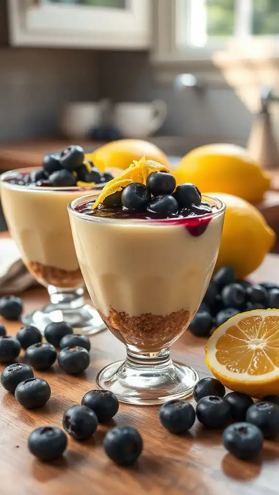 lemon blueberry cheesecake cups