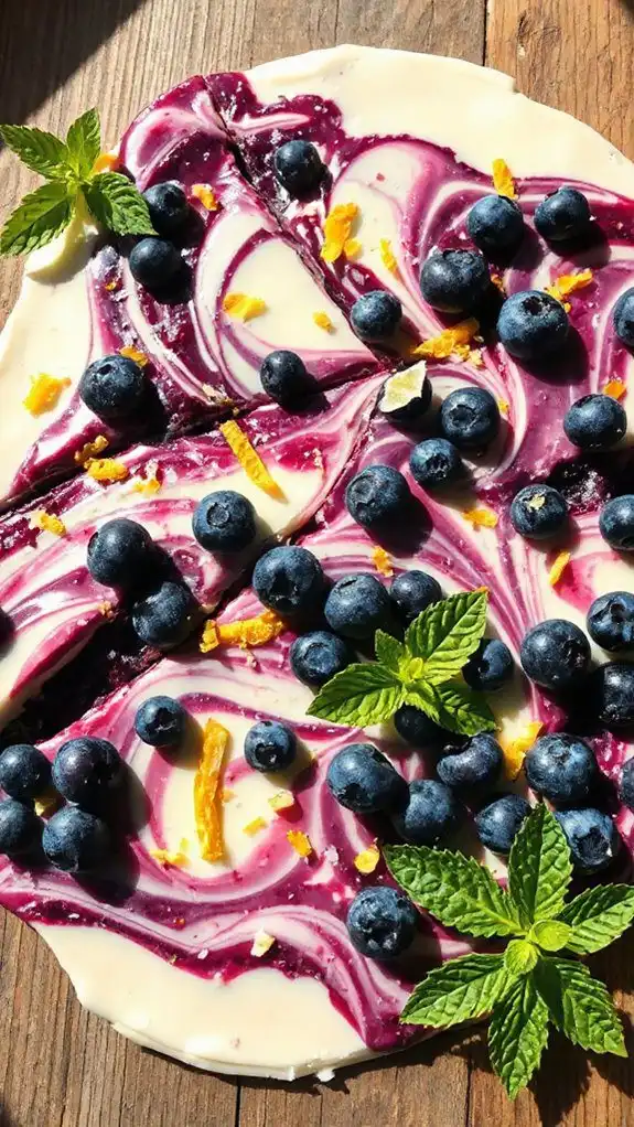 lemon blueberry yoghurt bark