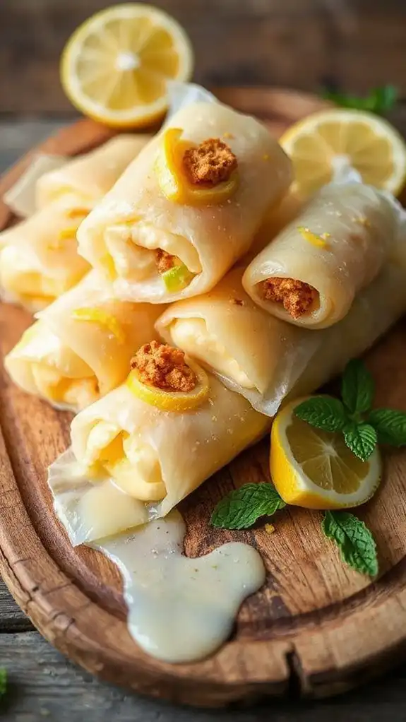 lemon cheesecake rice paper rolls lemon cheesecake rice paper rolls