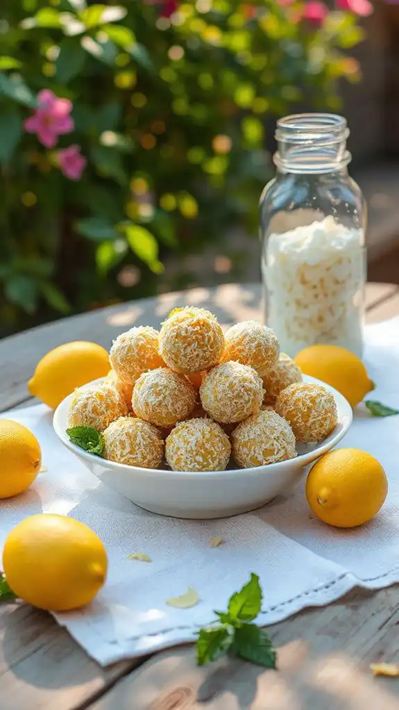 lemon coconut no bake bites lemon coconut no bake bites