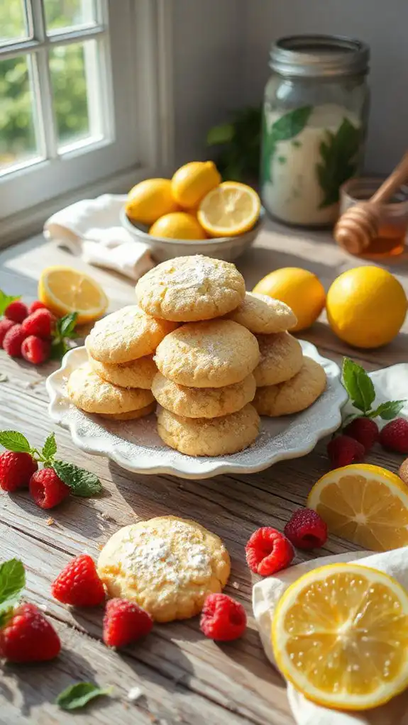 lemon cornmeal shortbread cookies