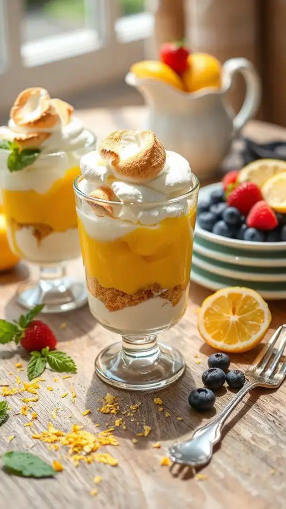 lemon curd meringue layers