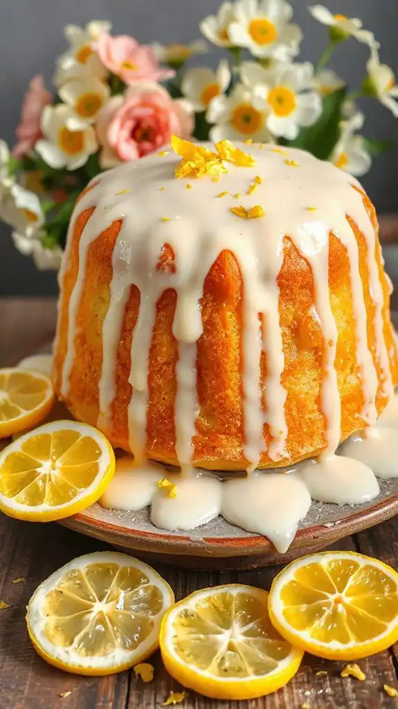 lemon glaze drizzle technique