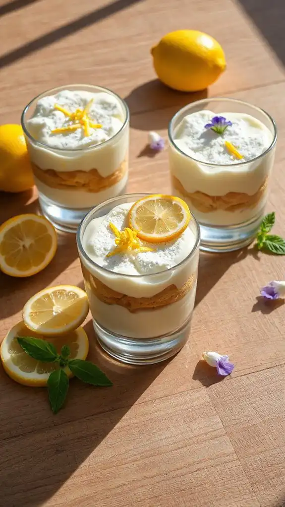 lemon infused dessert cups