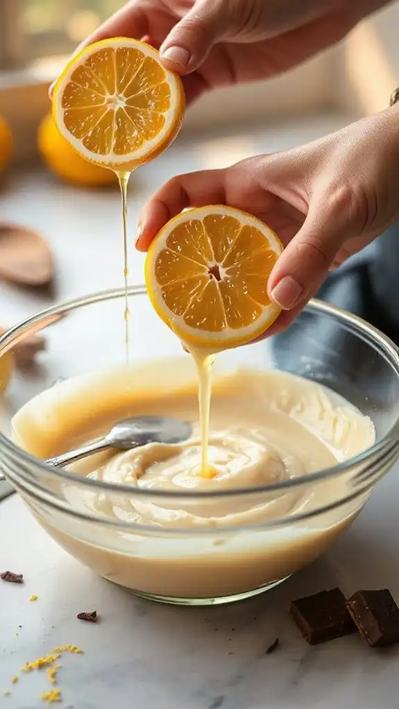 lemon juice balances sweetness